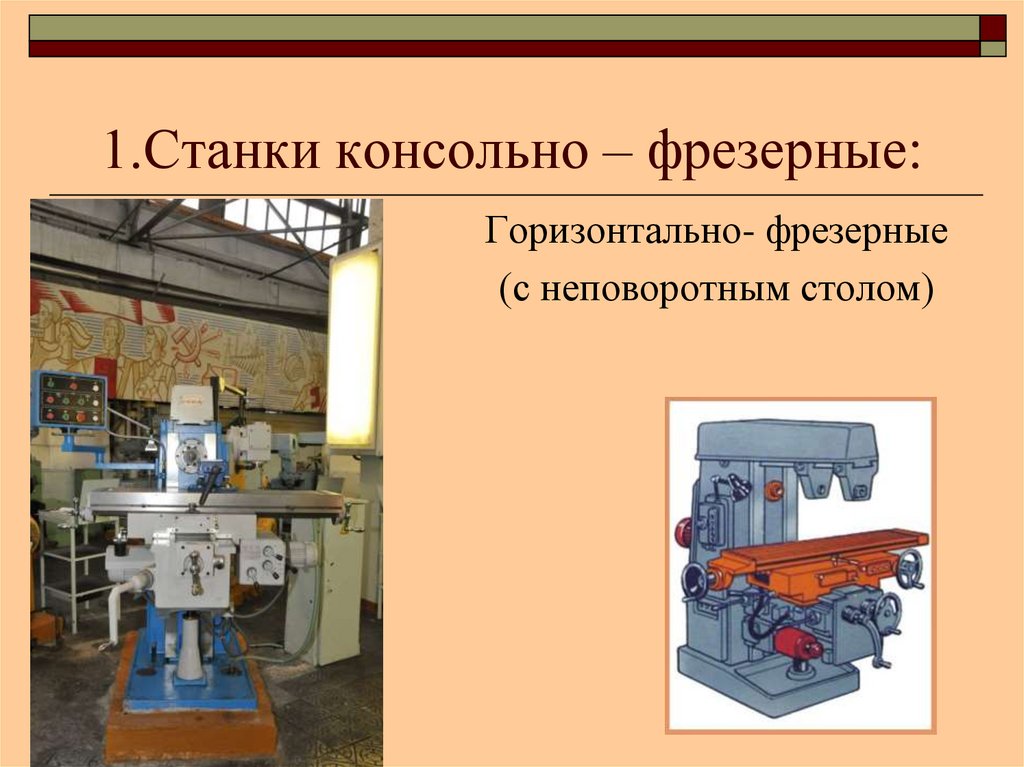 Классификация фрезерных станков. Классификация консольно фрезерных станков. Фрезерование на горизонтально консольно-фрезерном станке. Презентация на тему горизонтально фрезерные станки. Консольный Тип станка.