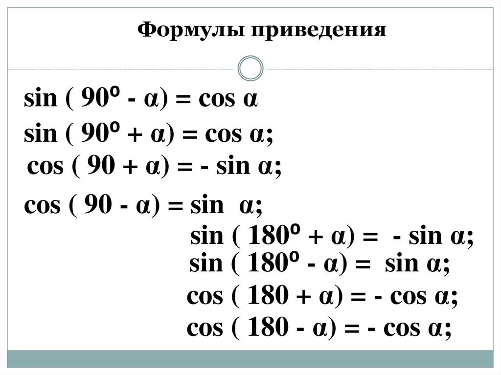 Синус косинус тангенс альфа и минус альфа. Формула приведения синус 180 градусов. Формулы приведения sin 90-a. Формула приведения синуса и косинуса. Косинус 180 формула приведения.