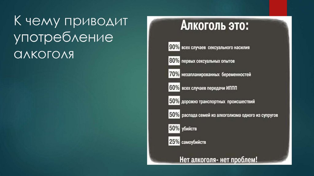 К чему приводит употребление алкоголя