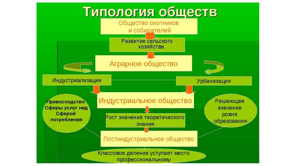 Типология обществ план егэ по обществознанию