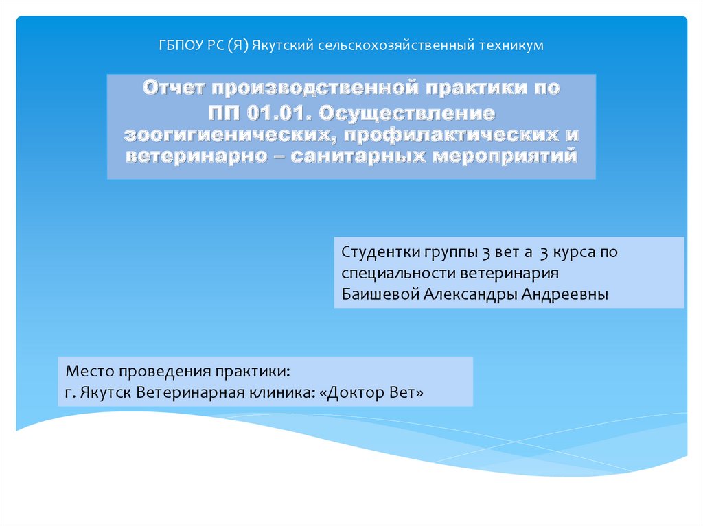 Презентация для защиты отчета по производственной практике