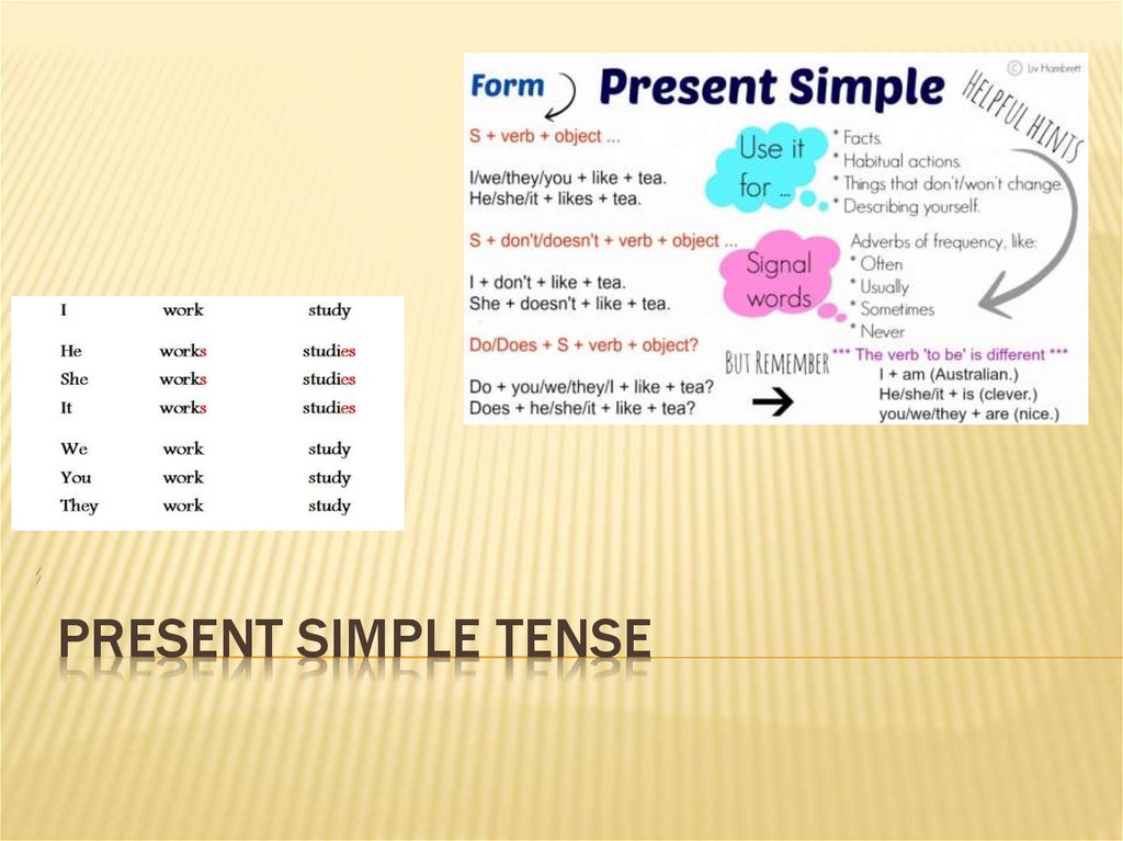 The present simple tense презентация