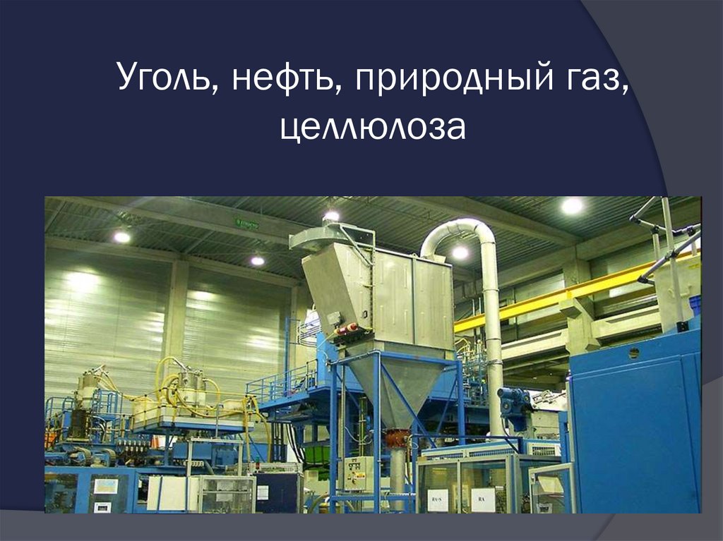 Уголь, нефть, природный газ, целлюлоза