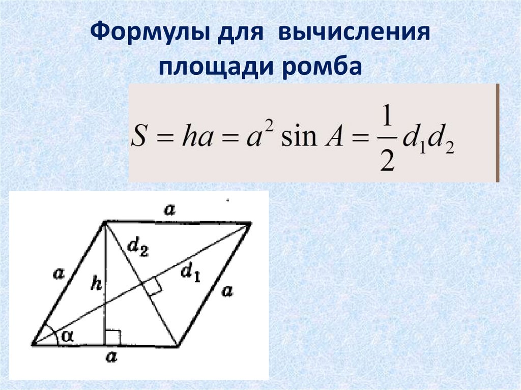 Площадь ромба все формулы