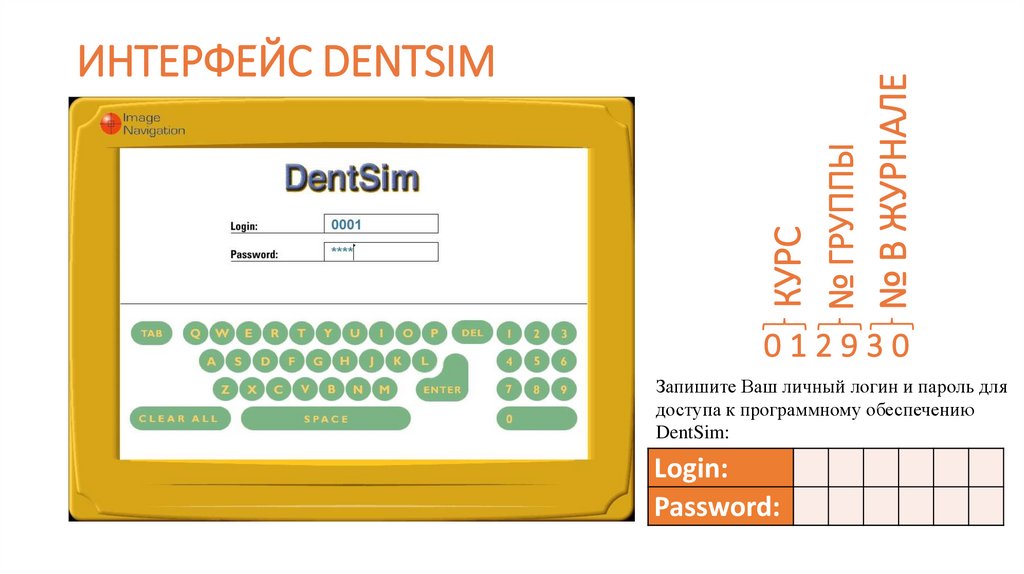 ИНТЕРФЕЙС DENTSIM