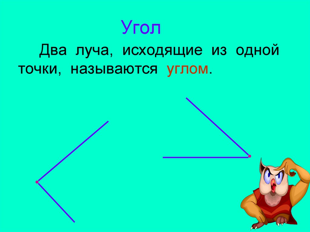 Виды углов по сторонам