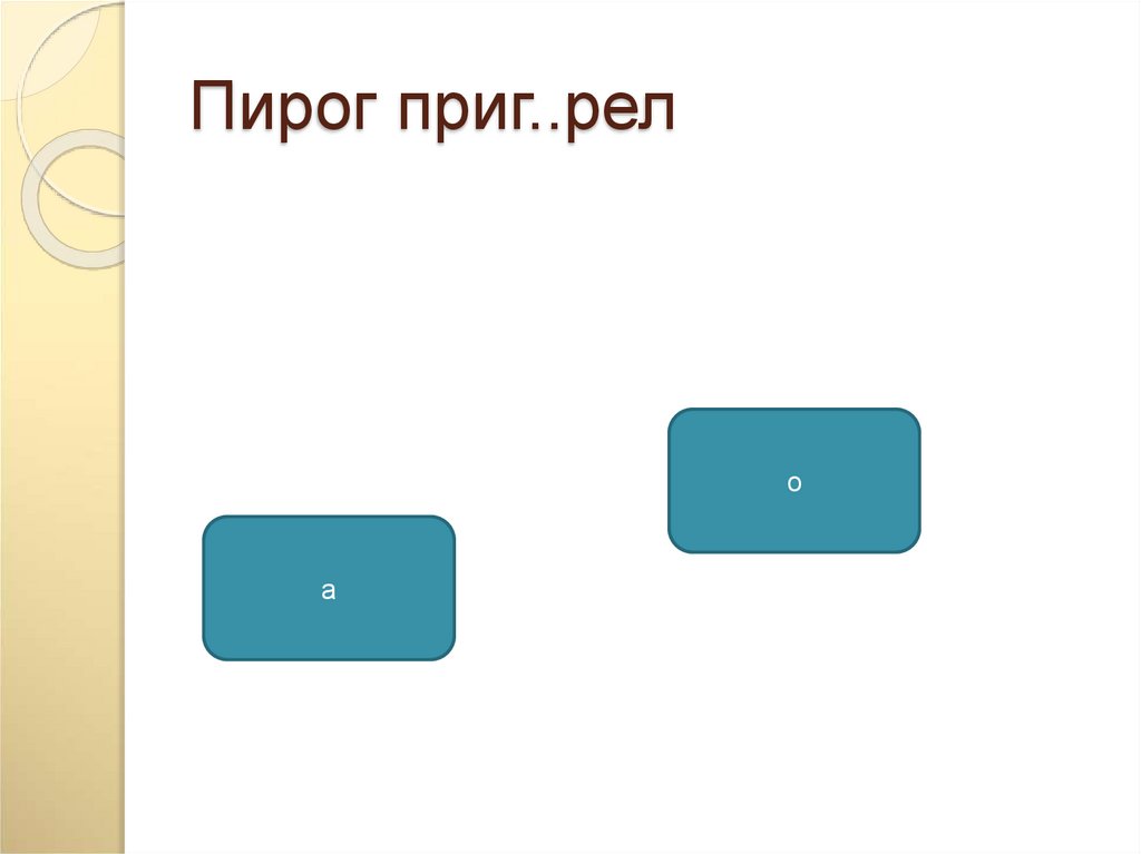 Пирог приг..рел