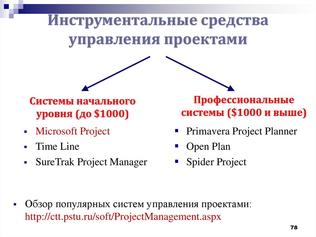 Программные средства управления проектами