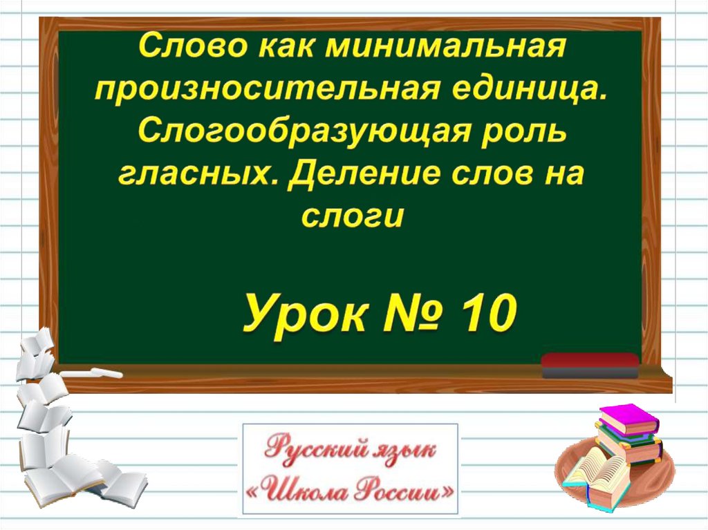 Слог как минимальная произносительная единица 1 класс школа россии презентация