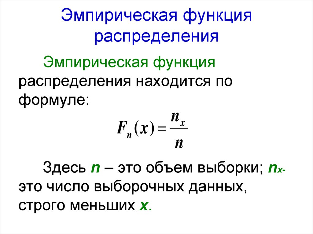 Эмпирические данные. Обработка выборки.