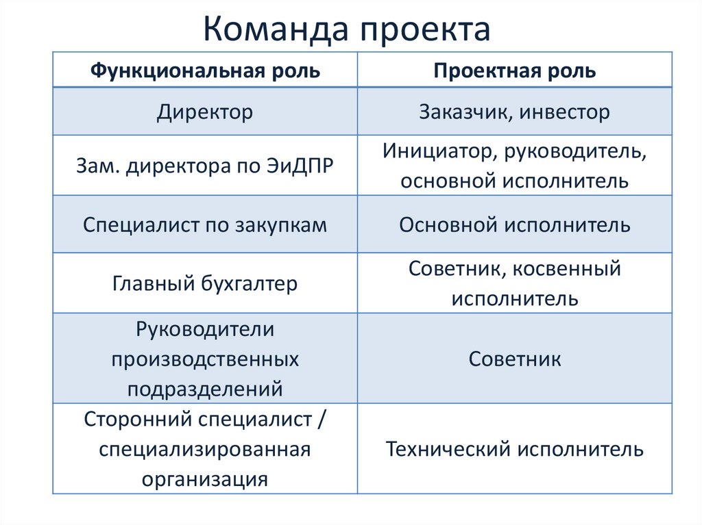 Команда проекта