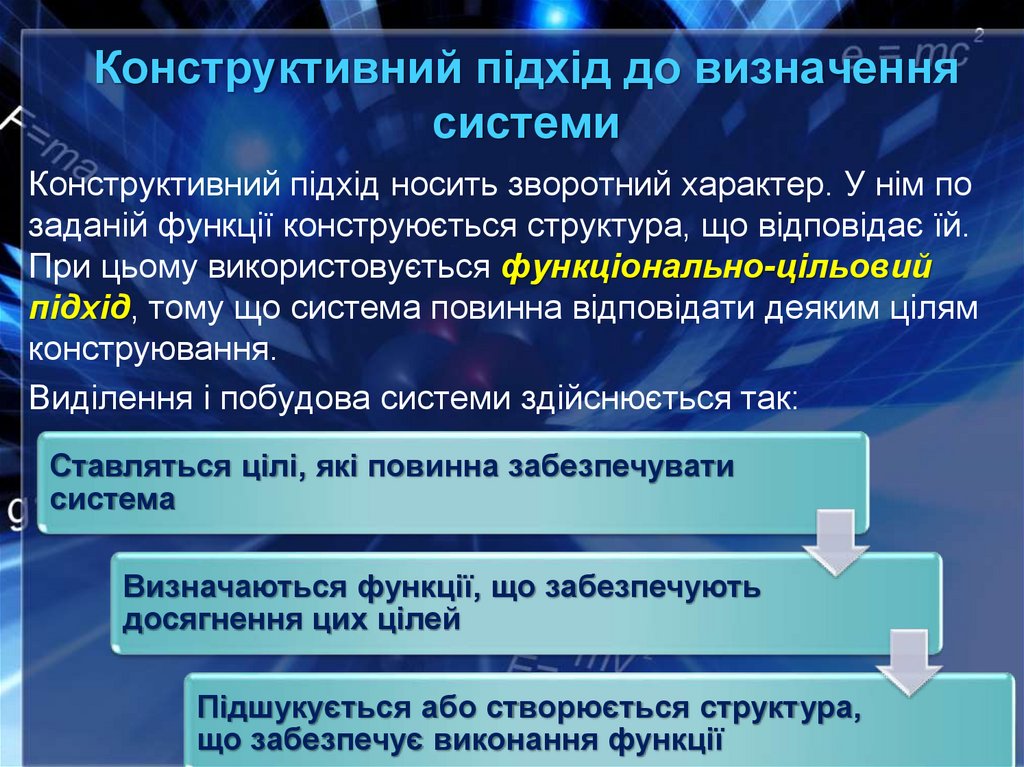 Конструктивний підхід до визначення системи
