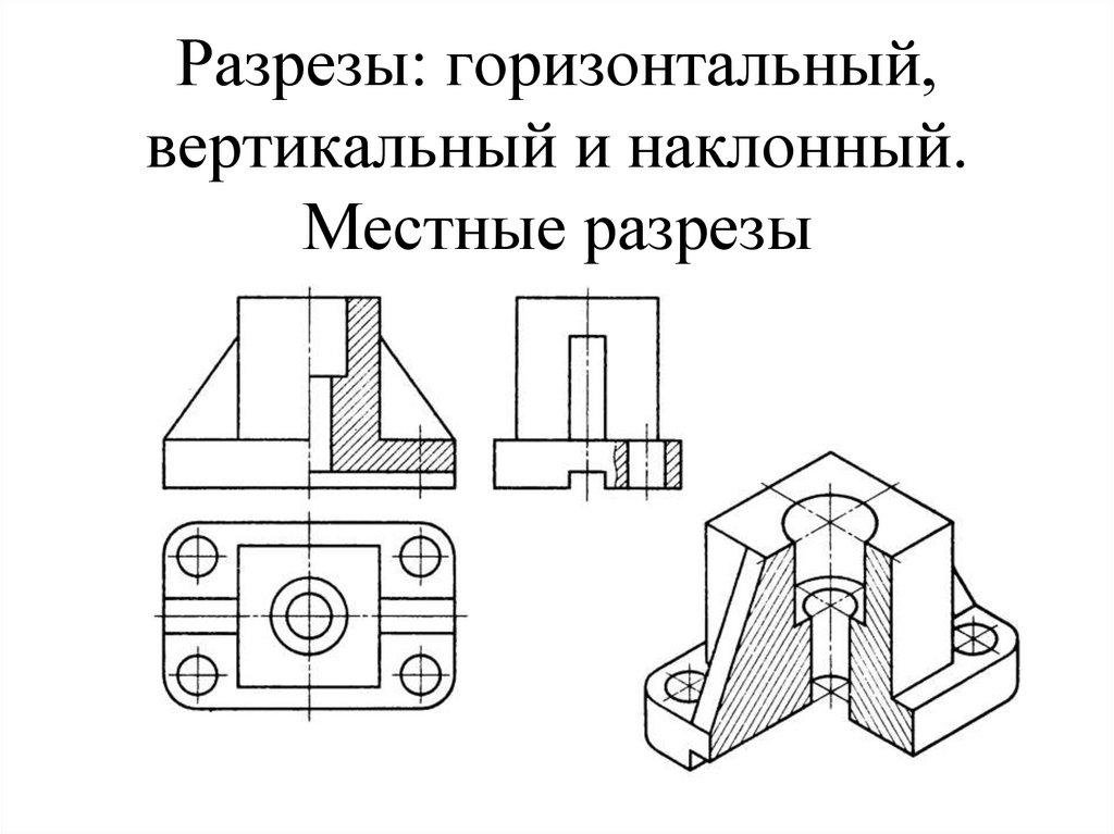 Горизонтальный разрез на чертеже