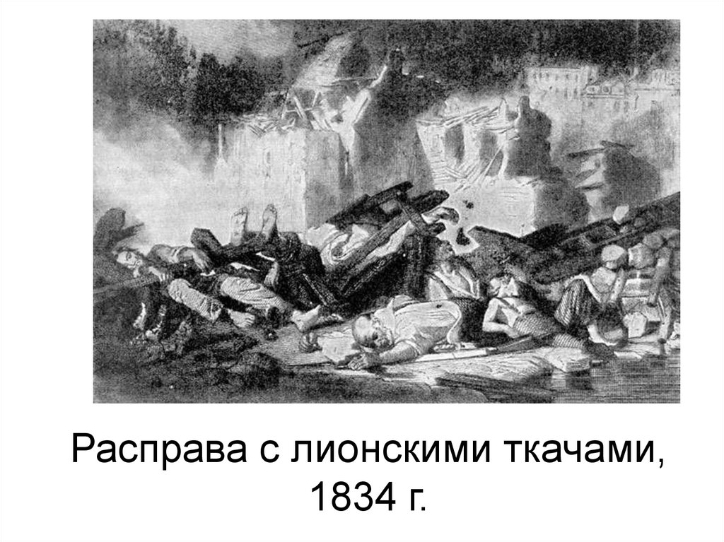 Франция от революции к кризису. Восстание лионских Ткачей в 1834 году красное Знамя. Стачка лионских Ткачей 1774.