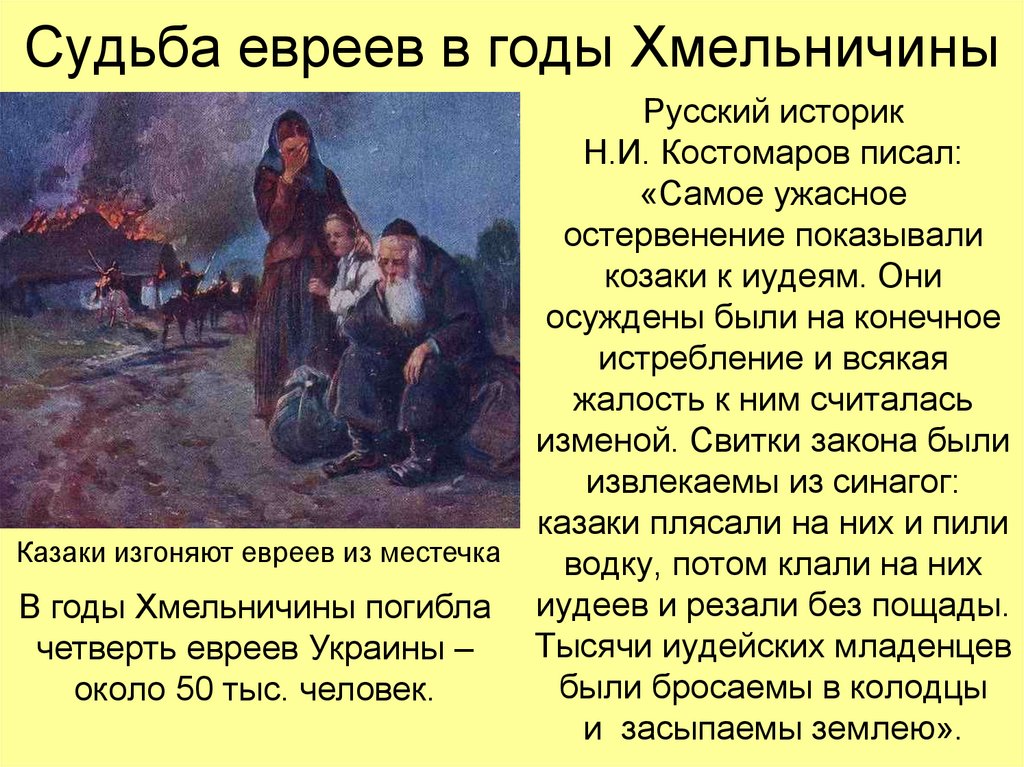 Судьба евреев в годы Хмельничины