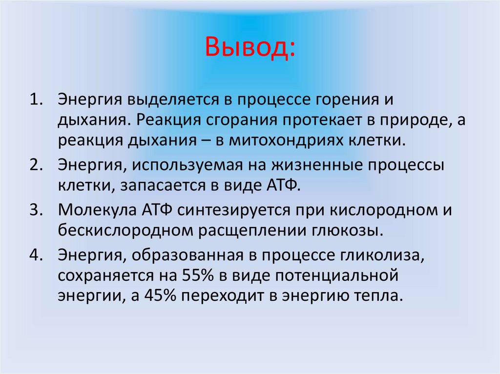 Вывод: