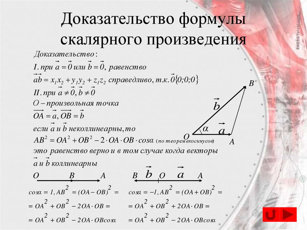 Докажи что произведение. Скалярное произведение доказательство. Скалярное произведение векторов доказательство. Скалярное произведение векторов доказательство формулы. Доказать теорему о скалярном произведении в координатах.