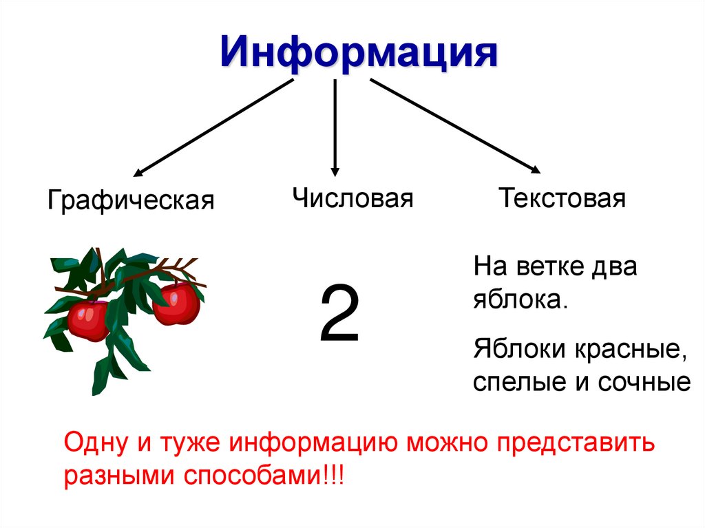 Презентация способы представления информации презентация