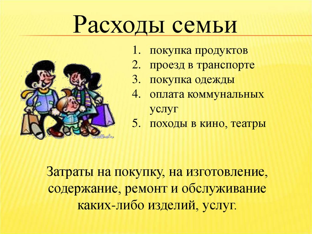 Презентация как планировать семейный бюджет 4 класс