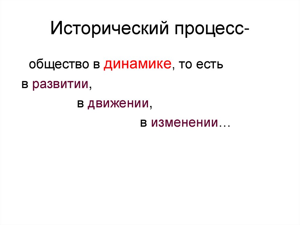 Исторический процесс пространство