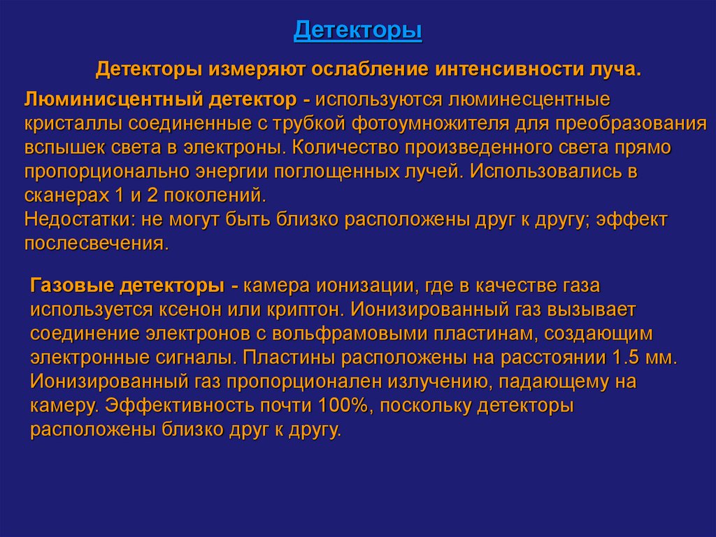 Ослабление интенсивности излучения