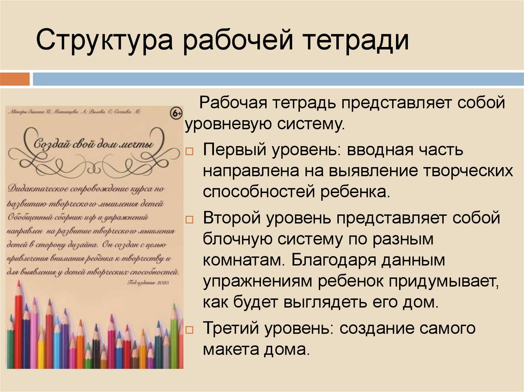 Структура рабочей тетради