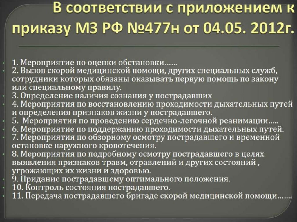 Правовые аспекты оказания первой помощи пострадавшим в дтп