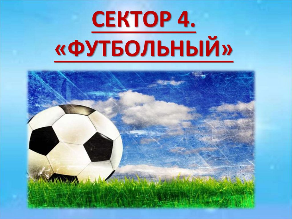 СЕКТОР 4. «ФУТБОЛЬНЫЙ»