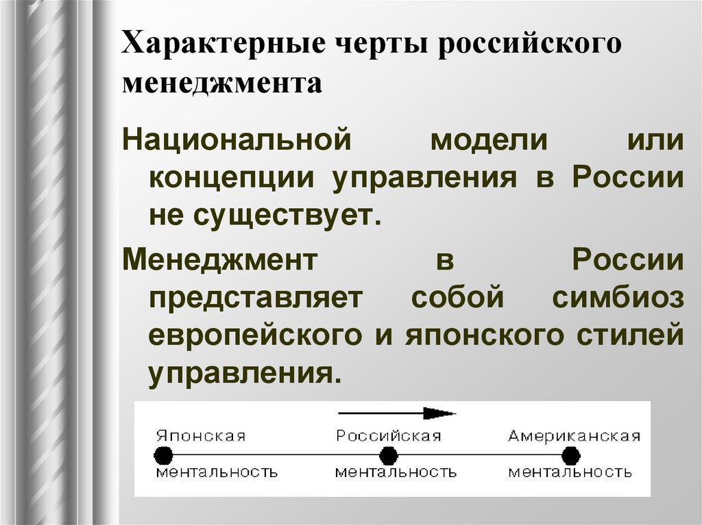 Управление чертой. Основные черты российского менеджмента. Черты Российской модели управления. Черты современного российского менеджмента. Характерные особенности Российской модели менеджмента.