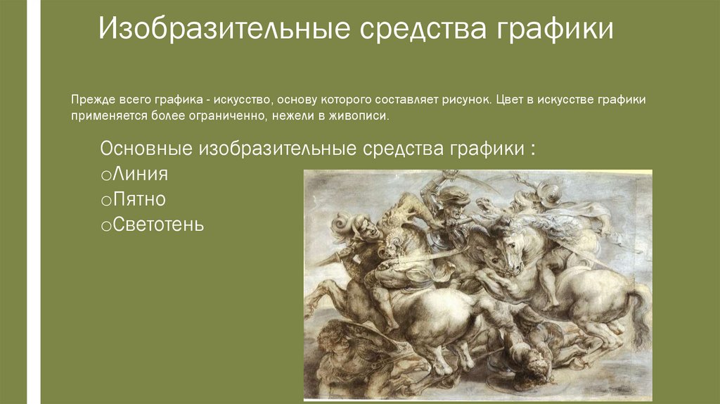 Изобразительные средства графики