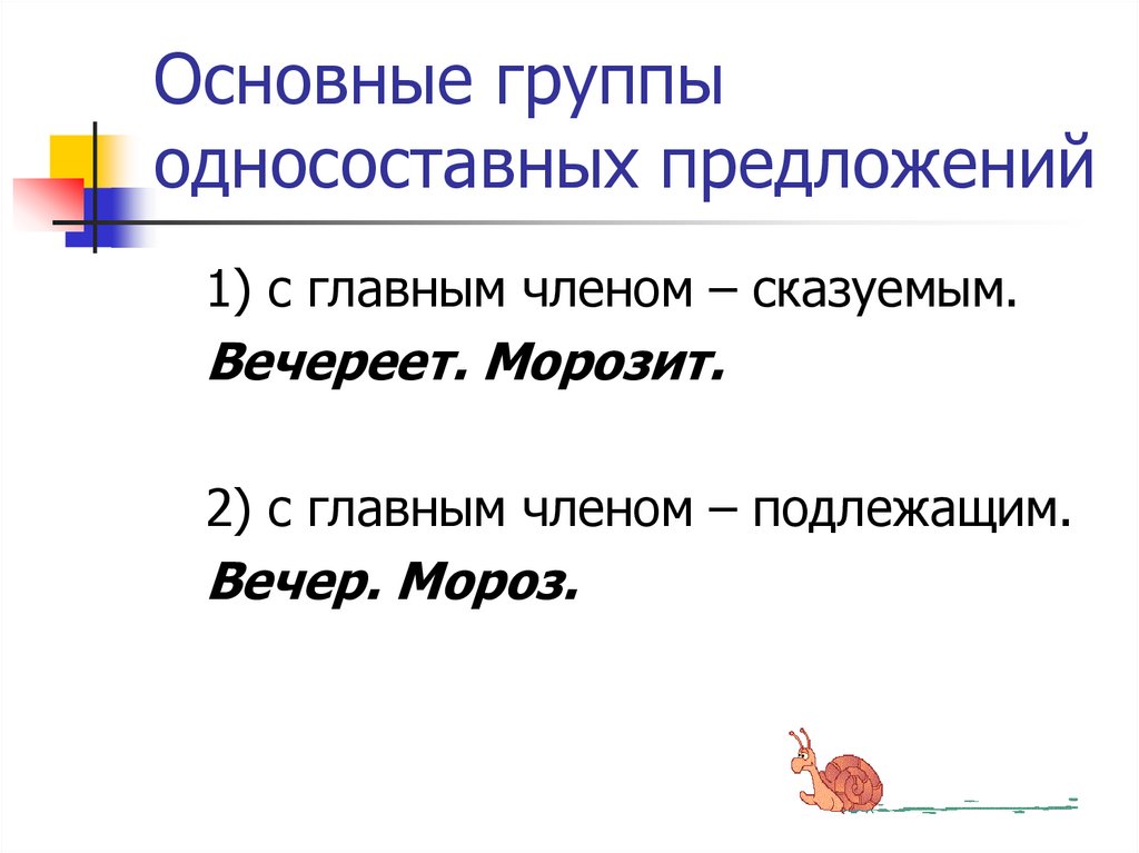 Презентация на тему односоставные предложения