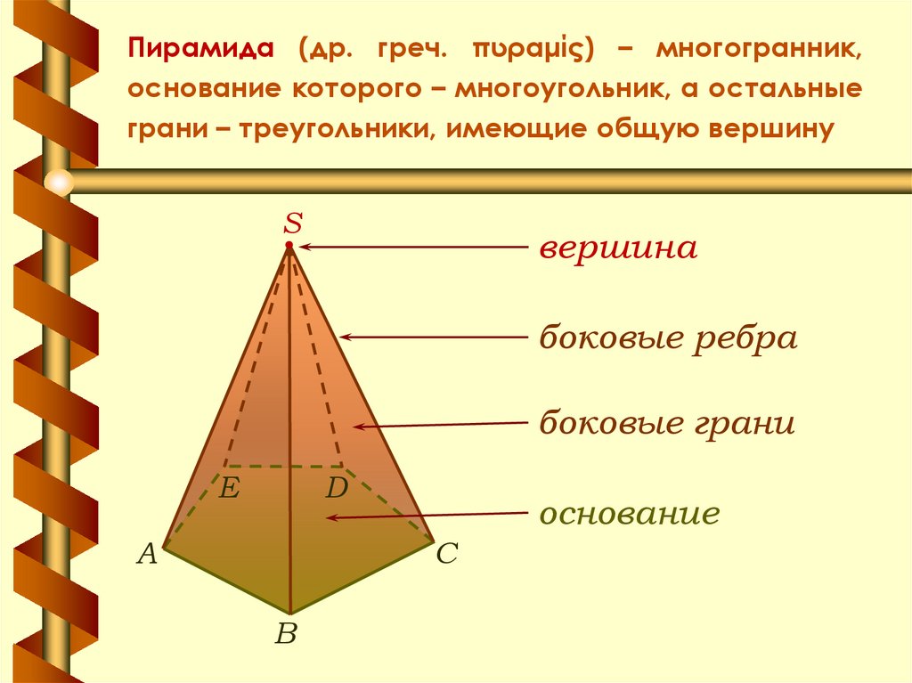 Презентация на тему пирамида геометрия 10 класс