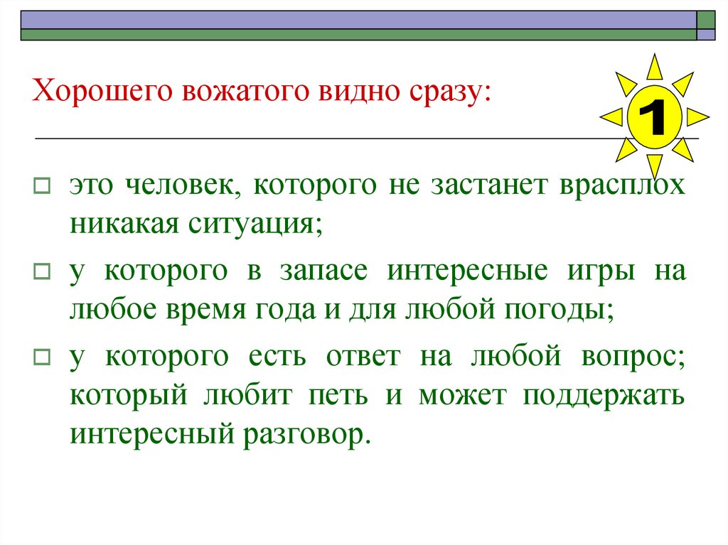 Образ вожатого