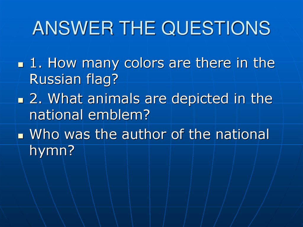 ANSWER THE QUESTIONS