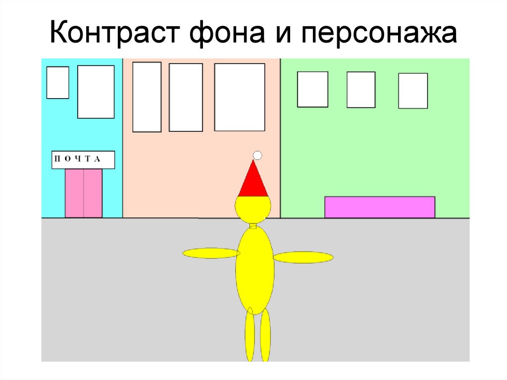 Контраст фона и персонажа