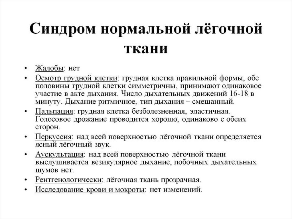 Синдром нормальной лёгочной ткани
