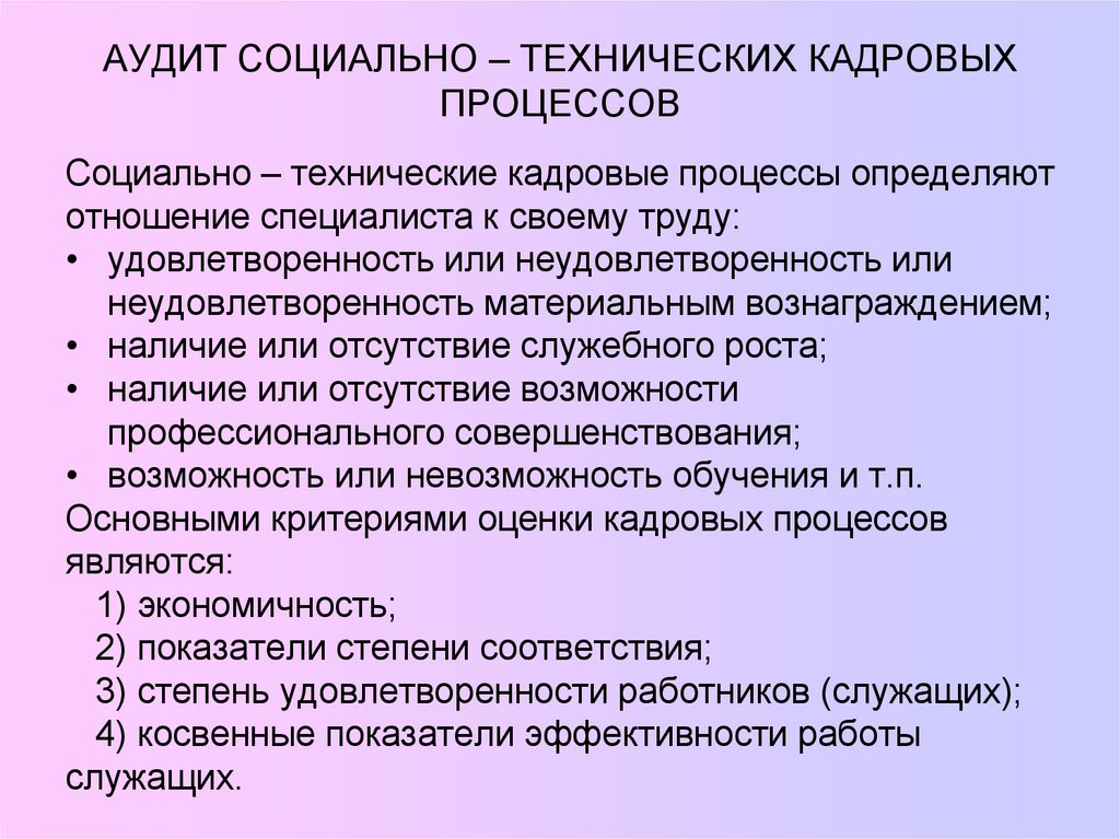 Кадровые процессы