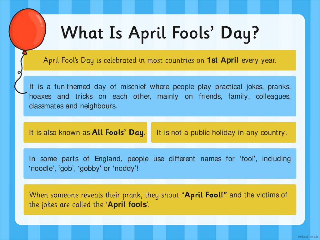 What Is April Fools’ Day?