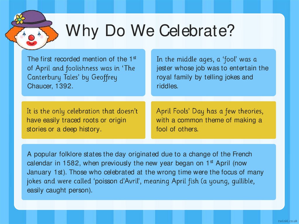 Why Do We Celebrate?