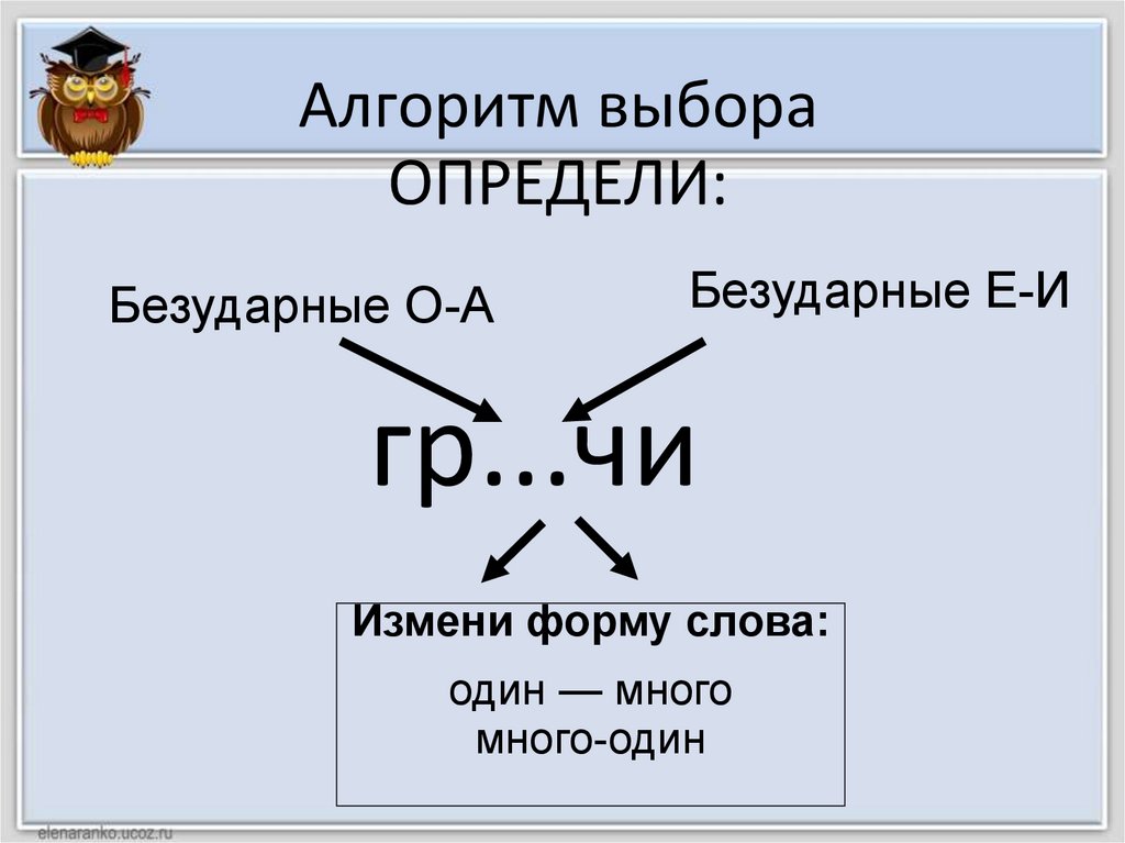 Алгоритм выбора ОПРЕДЕЛИ: