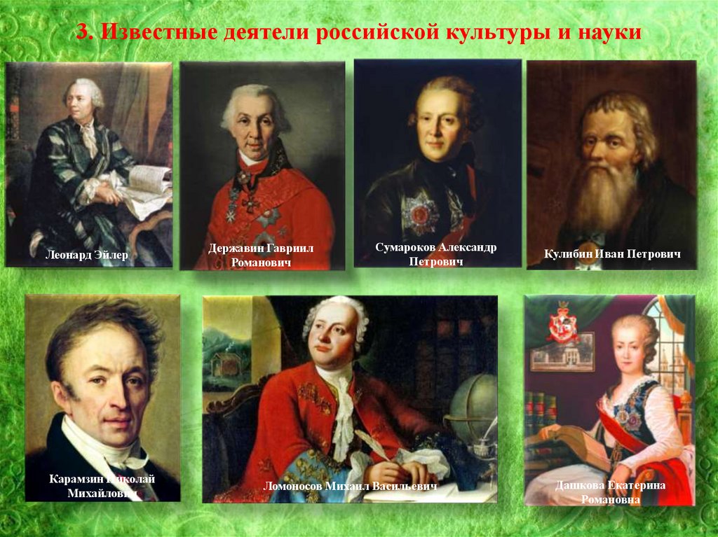 Деятели культуры народов россии 6 класс