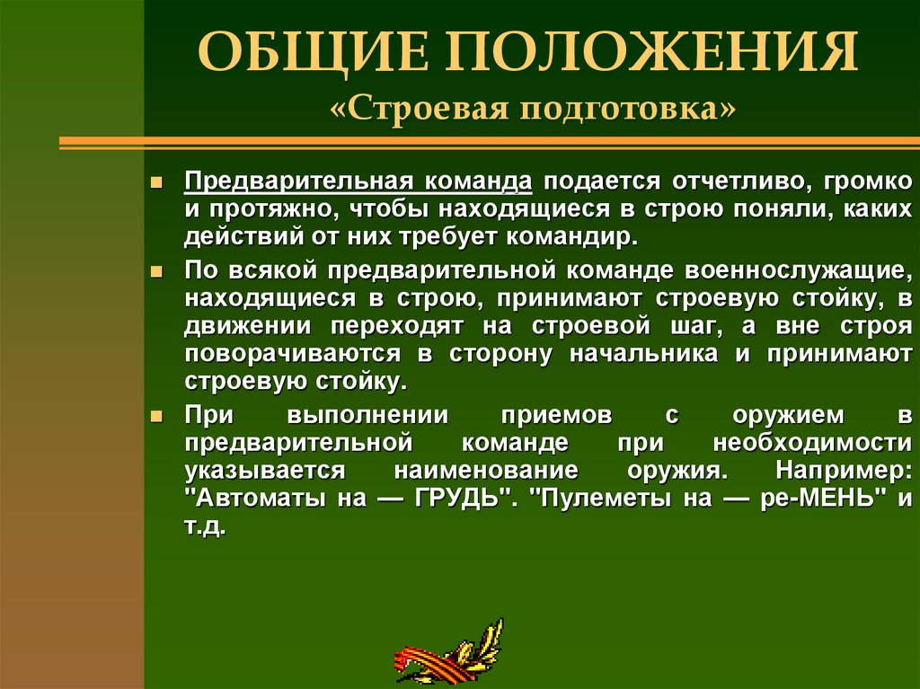 Строевая подготовка военнослужащих презентация