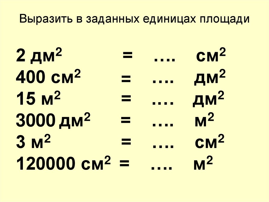 4 класс математика презентация площадь единицы площади