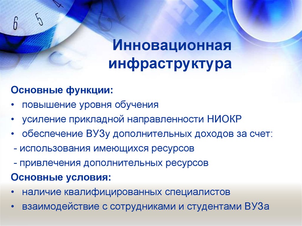 Инфраструктура инновационных проектов