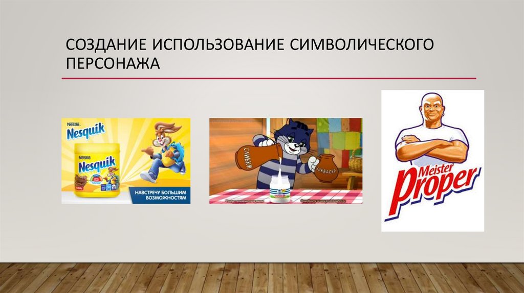 СОЗДАНИЕ ИСПОЛЬЗОВАНИЕ СИМВОЛИЧЕСКОГО ПЕРСОНАЖА