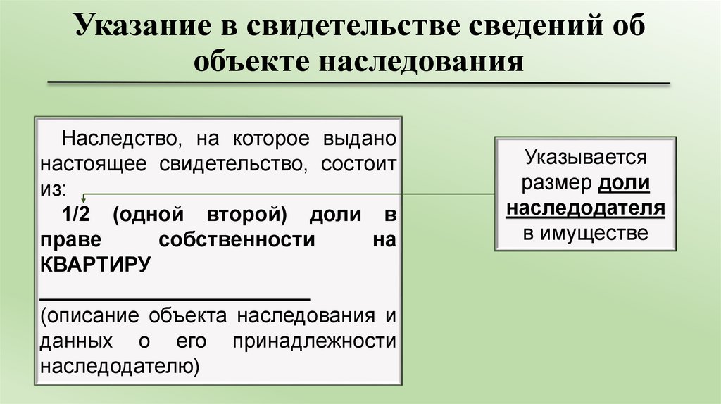 Размер доли собственности