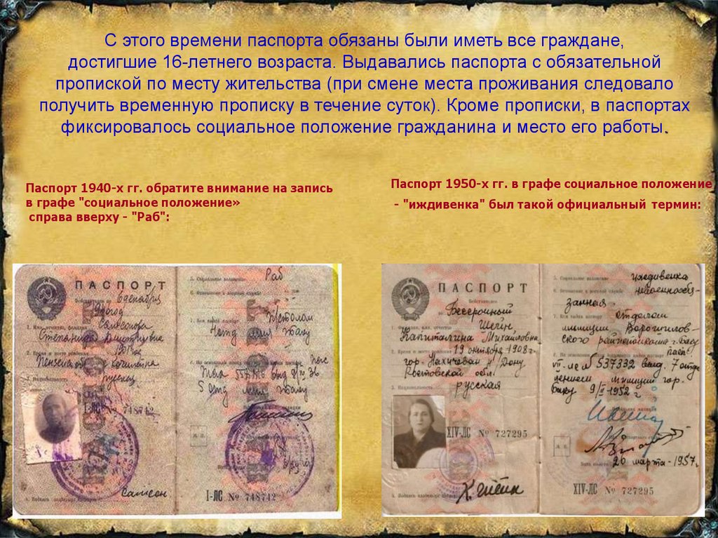 В каком году была введена паспортная система. Последствия паспортной системы 1932.