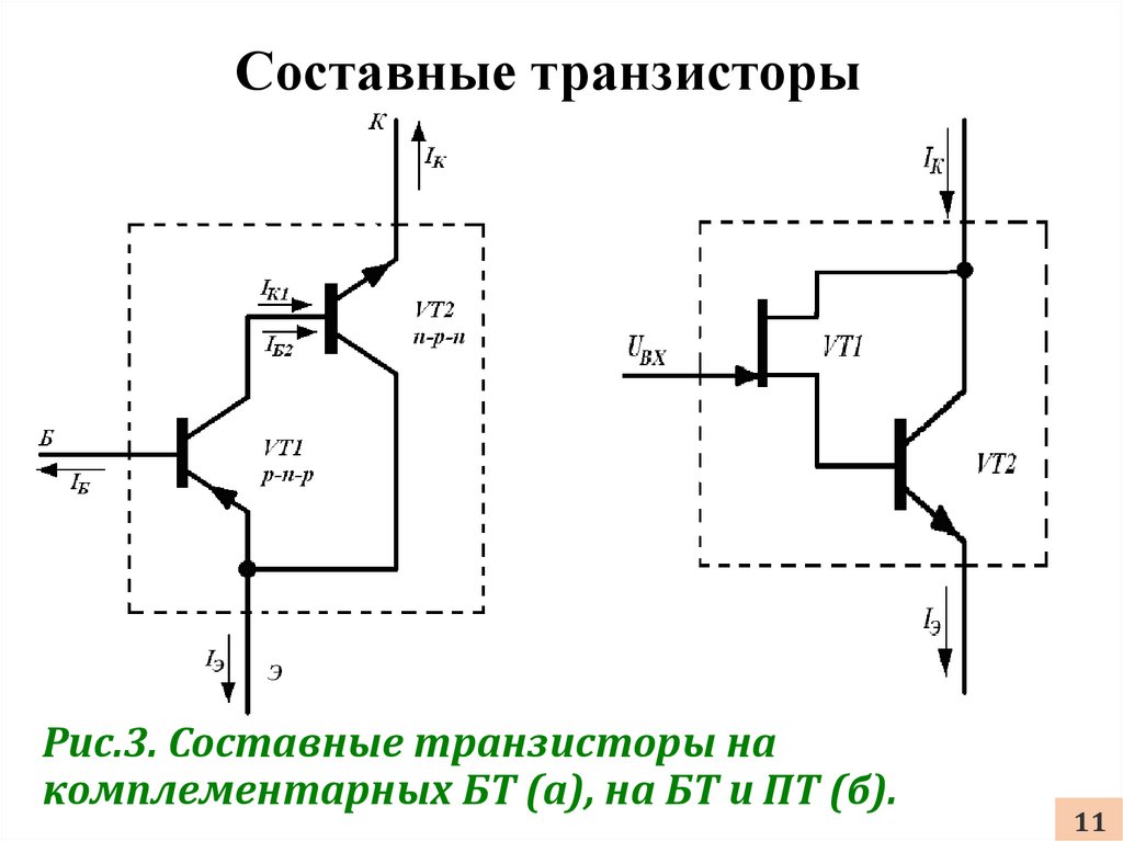 Составной транзистор pnp схема