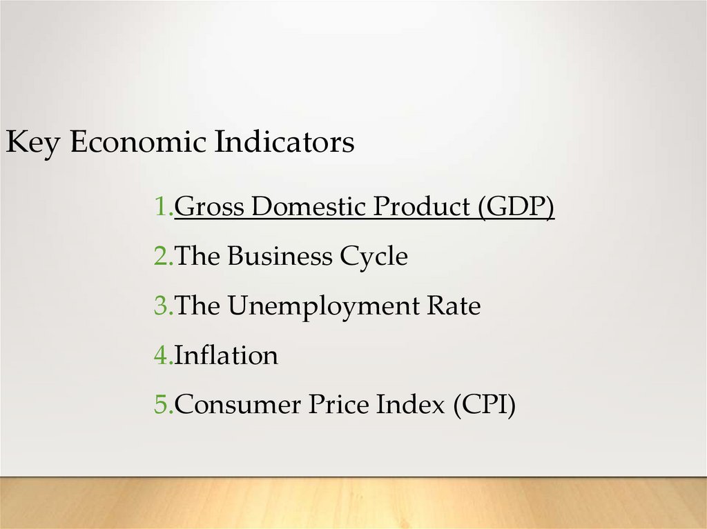 Key Economic Indicators
