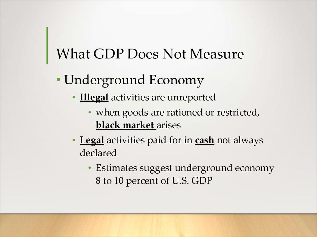 What GDP Does Not Measure